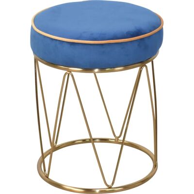 INOSIGN Liano Blauer Samt Hocker - Sitzhöhe 45cm INOSIGN Liano Blauer Samt Hocker - Sitzhöhe 45cm