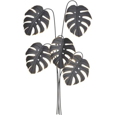 HOFMANN LIVING AND MORE Monstera Wanddekoration - Metall, Schwarz HOFMANN LIVING AND MORE Monstera Wanddekoration - Metall, Schwarz