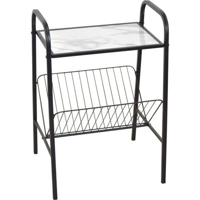 INOSIGN Schwarzer Beistelltisch mit Marmor-Optik - Beistelltisch INOSIGN Schwarzer Beistelltisch mit Marmor-Optik - Beistelltisch