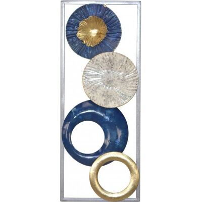 HOFMANN LIVING AND MORE Blaues Rundes Metall Wanddeko - Wanddekoration HOFMANN LIVING AND MORE Blaues Rundes Metall Wanddeko - Wanddekoration