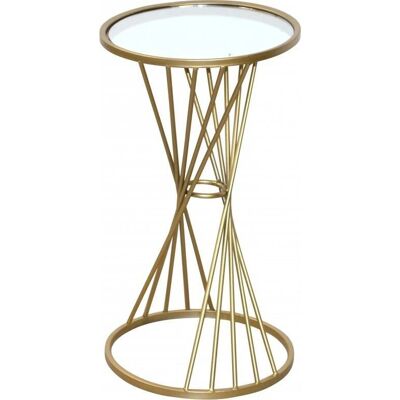 Heinz Hofmann Gold Beistelltisch - Stahlrahmen, Spiegelplatte Heinz Hofmann Gold Beistelltisch - Stahlrahmen, Spiegelplatte