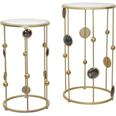 HOFMANN LIVING AND MORE Runder Gold Beistelltisch - Beistelltisch HOFMANN LIVING AND MORE Runder Gold Beistelltisch - Beistelltisch