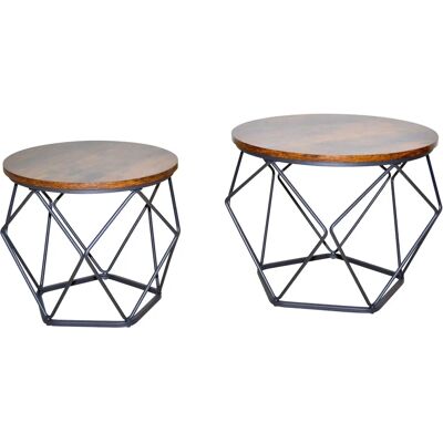 Möbel Direkt Online - Robbi - schwarz - Ø50×H40 cm; Ø40×H36,5 cm - Tisch Möbel Direkt Online - Robbi - schwarz - Ø50×H40 cm; Ø40×H36,5 cm - Tisch