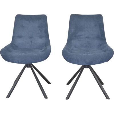 HOFMANN LIVING AND MORE Bürostuhl - Blau, 62cm, 85cm, 55cm, 2er-Set HOFMANN LIVING AND MORE Bürostuhl - Blau, 62cm, 85cm, 55cm, 2er-Set