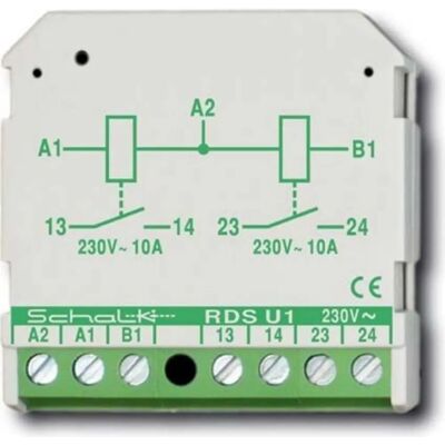 Schalk RDS U1 Relais - 230VAC, 2 potentialfreie Kontakte, 10A Schalk RDS U1 Relais - 230VAC, 2 potentialfreie Kontakte, 10A