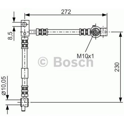 BOSCH 1987476361 Fleksibel bremse slange - Bremsesystem BOSCH 1987476361 Fleksibel bremse slange - Bremsesystem