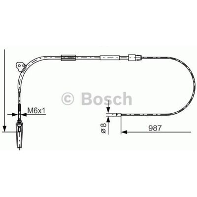 BOSCH Model 987 Cablu frână de mână - cablu frână de mână BOSCH Model 987 Cablu frână de mână - cablu frână de mână