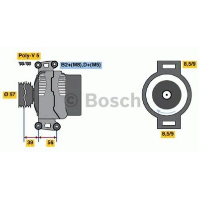 Bosch Alfa Romeo Lichtmaschine - 159, Brera, Spider - 185mm - Alternator Bosch Alfa Romeo Lichtmaschine - 159, Brera, Spider - 185mm - Alternator