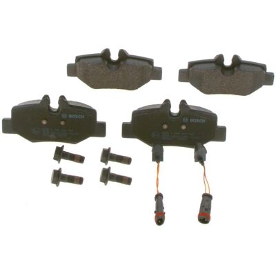 Set de discuri de frână Bosch Vito Viano - Low-Metallic, Include senzor de uzură Set de discuri de frână Bosch Vito Viano - Low-Metallic, Include senzor de uzură