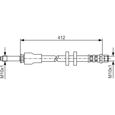 Bosch Modell 1987481021 Flexibler Bremsschlauch für Volvo XC90 - Bremsschlauch Bosch Modell 1987481021 Flexibler Bremsschlauch für Volvo XC90 - Bremsschlauch