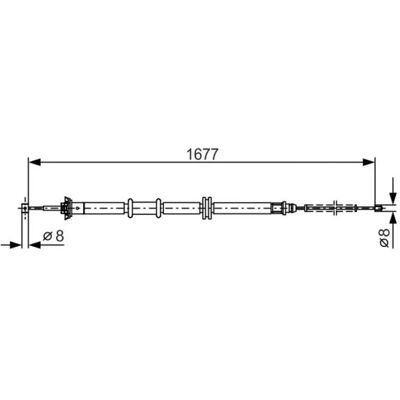 BOSCH 1 987 482 208 - Handremkabel voor CITROËN Nemo Van, PEUGEOT Bipper - Type: Seilzug BOSCH 1 987 482 208 - Handremkabel voor CITROËN Nemo Van, PEUGEOT Bipper - Type: Seilzug