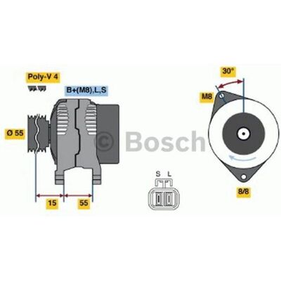 Bosch 0 986 049 191 Generator - 14V 90A - Overhalt Bosch 0 986 049 191 Generator - 14V 90A - Overhalt