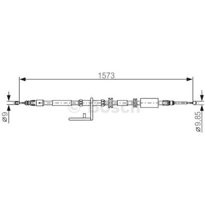 Bosch LR 007496 LR 001031 cablu frână de parcare - frână de parcare Bosch LR 007496 LR 001031 cablu frână de parcare - frână de parcare