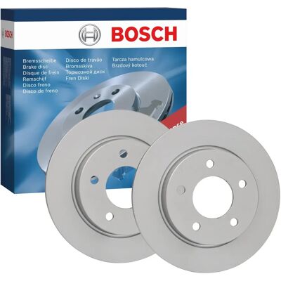 Bosch Mazda 3 Rear Brake Discs Pair - 265mm Solid - OEM Quality Bosch Mazda 3 Rear Brake Discs Pair - 265mm Solid - OEM Quality