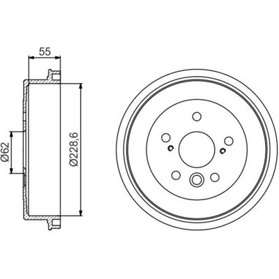 BOSCH 0 986 477 168 - Remtrommel voor Toyota RAV4 I SUV, Cabriolet BOSCH 0 986 477 168 - Remtrommel voor Toyota RAV4 I SUV, Cabriolet