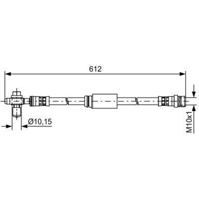 Bosch Bremsschlauch M10x1,5, 580mm - Bremsschlauch Bosch Bremsschlauch M10x1,5, 580mm - Bremsschlauch