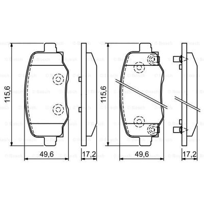Bosch 0 986 494 930 Jarrupaloja - Äänimerkki kulutuksesta Bosch 0 986 494 930 Jarrupaloja - Äänimerkki kulutuksesta