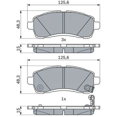 BOSCH 0 986 494 754 Bremsbeläge - Vorderseite Low-Metallic BOSCH 0 986 494 754 Bremsbeläge - Vorderseite Low-Metallic