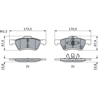 Bosch Bpmz190 - Bromsbelägg för Chevrolet Trailblazer, Ford Maverick, Mazda Bosch Bpmz190 - Bromsbelägg för Chevrolet Trailblazer, Ford Maverick, Mazda