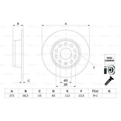 BOSCH Modell 0 986 479 F23 Bremsscheibe - Bremsscheibe BOSCH Modell 0 986 479 F23 Bremsscheibe - Bremsscheibe
