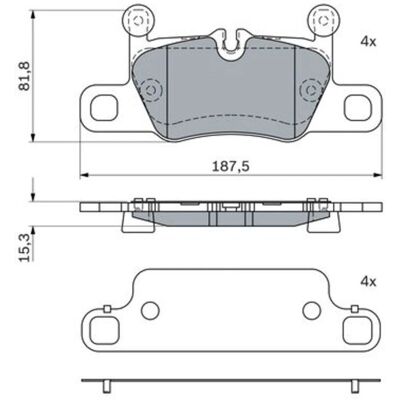BOSCH 0 986 424 972 Bromsbelägg - Skiva, Bak, Low-Metallic BOSCH 0 986 424 972 Bromsbelägg - Skiva, Bak, Low-Metallic