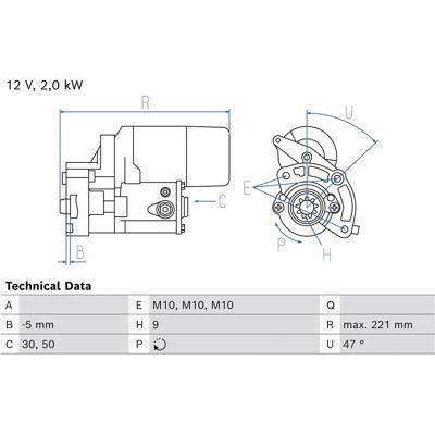 BOSCH 0 986 026 500 - Starter BOSCH 0 986 026 500 - Starter