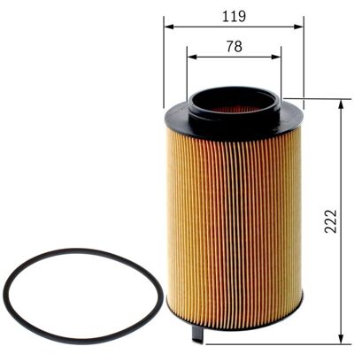 Bosch F 026 407 330 Ölfilter - Filtereinsatz für MAN TGS, TGX Bosch F 026 407 330 Ölfilter - Filtereinsatz für MAN TGS, TGX