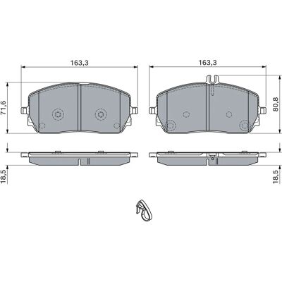 BOSCH 0 986 460 035 Plăcuțe de frână - brake pads BOSCH 0 986 460 035 Plăcuțe de frână - brake pads