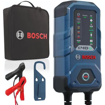 Carregador de bateria Bosch C40-LI - Automático, IP65, Lítio Carregador de bateria Bosch C40-LI - Automático, IP65, Lítio