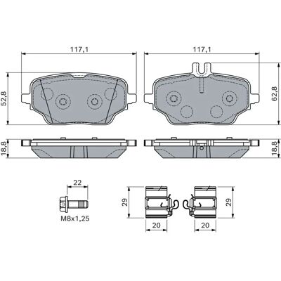BOSCH 0 986 460 154 Plăcuțe de frână - Plăcuțe de frână BOSCH 0 986 460 154 Plăcuțe de frână - Plăcuțe de frână