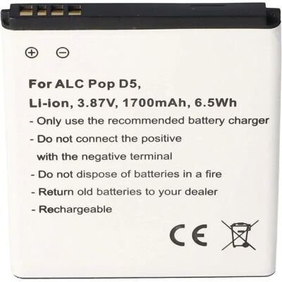 Alcatel Akku - Pop D5 3,8V 1700mAh Alcatel Akku - Pop D5 3,8V 1700mAh