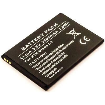 ZTE - Blade L3 - 2000mAh - 3.8V Li-Ion - Bateria ZTE - Blade L3 - 2000mAh - 3.8V Li-Ion - Bateria