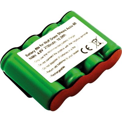 Wolf Garten Accu 60 Battery - NiMH, 4.8V, 2150mAh Wolf Garten Accu 60 Battery - NiMH, 4.8V, 2150mAh
