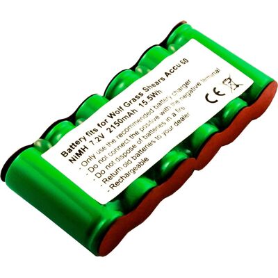 Batería Wolf BS60 NiMH - Repuesto recargable - 2150mAh Batería Wolf BS60 NiMH - Repuesto recargable - 2150mAh