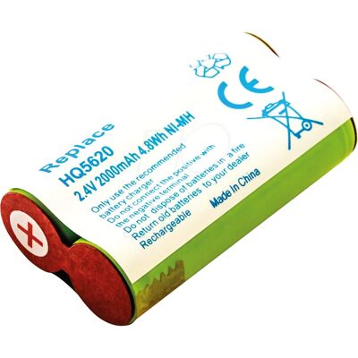 Batería NiMH Philips HQ5620, HQ5660 - Recargable 2,4V 2000mAh Batería NiMH Philips HQ5620, HQ5660 - Recargable 2,4V 2000mAh