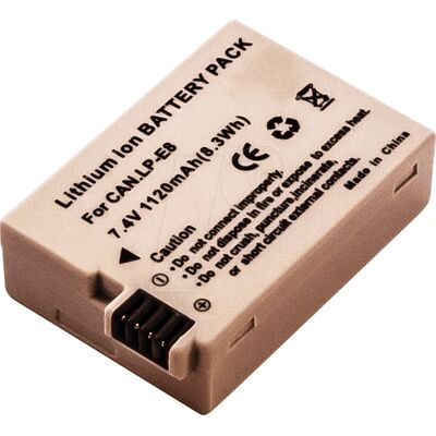 Bateria para câmera Canon LP-E8 - 1120mAh, 7.4V, Compatível com EOS Bateria para câmera Canon LP-E8 - 1120mAh, 7.4V, Compatível com EOS