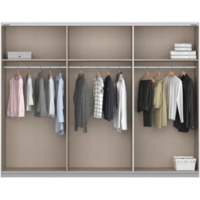 RAUCH Malibu Schrank - 3 Schiebetüren, 3 Einlegeböden, 3 Stangen RAUCH Malibu Schrank - 3 Schiebetüren, 3 Einlegeböden, 3 Stangen