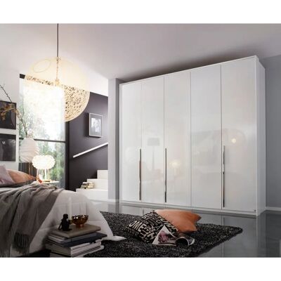 Rauch Montclar Kleiderschrank - 5-türig, Weiß, Hochglanz, 225cm hoch Rauch Montclar Kleiderschrank - 5-türig, Weiß, Hochglanz, 225cm hoch