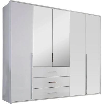 Rauch Montclar Kleiderschrank-Set - Hochglanz Weiß - 254x225x65cm Rauch Montclar Kleiderschrank-Set - Hochglanz Weiß - 254x225x65cm