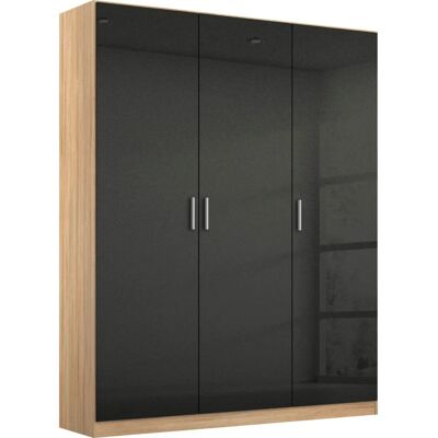 RAUCH Celle Kleiderschrank - Hochglanz Grau - Serie: Celle RAUCH Celle Kleiderschrank - Hochglanz Grau - Serie: Celle