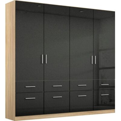 RAUCH Celle Kleiderschrank - 4 Türen, 8 Schubladen, Eiche Sonoma RAUCH Celle Kleiderschrank - 4 Türen, 8 Schubladen, Eiche Sonoma