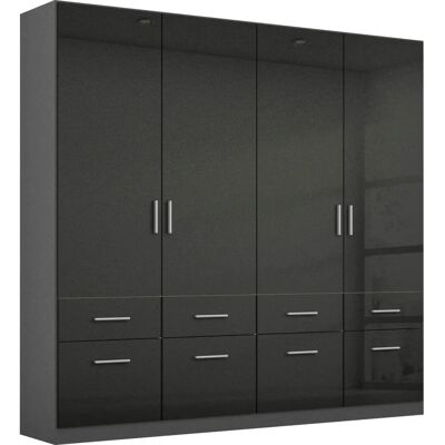 RAUCH Celle Kleiderschrank - 4-türig, Grau Metallic, 181x197x54cm RAUCH Celle Kleiderschrank - 4-türig, Grau Metallic, 181x197x54cm