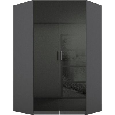 Rauch Celle Eckschrank - Grau Metallic Hochglanz - Schränke Rauch Celle Eckschrank - Grau Metallic Hochglanz - Schränke