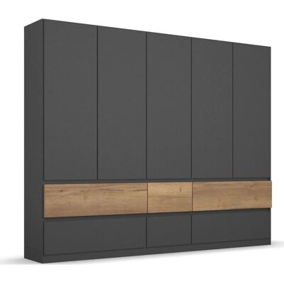 Rauch Winnipeg Drehtürenschrank - 5 Türen, Beleuchtung, Grifflos - Schrank Rauch Winnipeg Drehtürenschrank - 5 Türen, Beleuchtung, Grifflos - Schrank