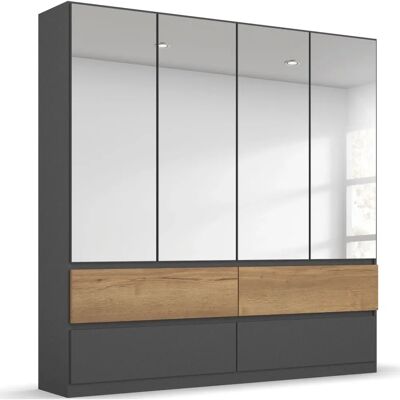 Rauch Winnipeg Kleiderschrank - 4-türig, Grau, 181x210cm Rauch Winnipeg Kleiderschrank - 4-türig, Grau, 181x210cm