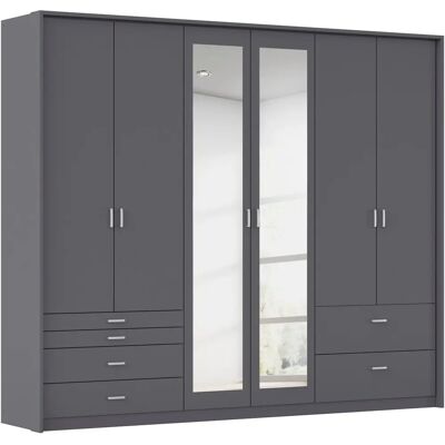 Rauch Wildberg Kleiderschrank - 6-türig Grau Rauch Wildberg Kleiderschrank - 6-türig Grau