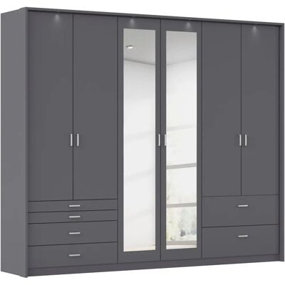 RAUCH Wildberg Kleiderschrank - 6 Türen mit Beleuchtung RAUCH Wildberg Kleiderschrank - 6 Türen mit Beleuchtung