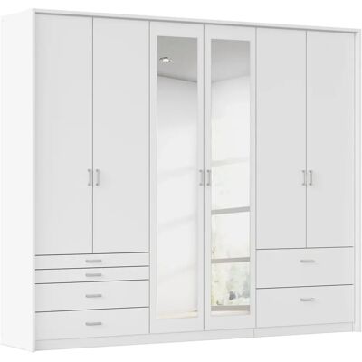 RAUCH Wildberg Kleiderschrank - Verstellbare Regale, 6 Türen, Weiß RAUCH Wildberg Kleiderschrank - Verstellbare Regale, 6 Türen, Weiß