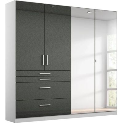 RAUCH Homburg Kleiderschrank - Hochglanz Grau Fronten RAUCH Homburg Kleiderschrank - Hochglanz Grau Fronten