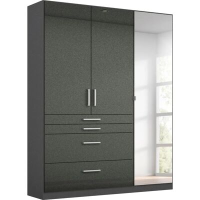 RAUCH Homburg Kleiderschrank - 3-türig, 197cm Hoch - Grau metallic RAUCH Homburg Kleiderschrank - 3-türig, 197cm Hoch - Grau metallic